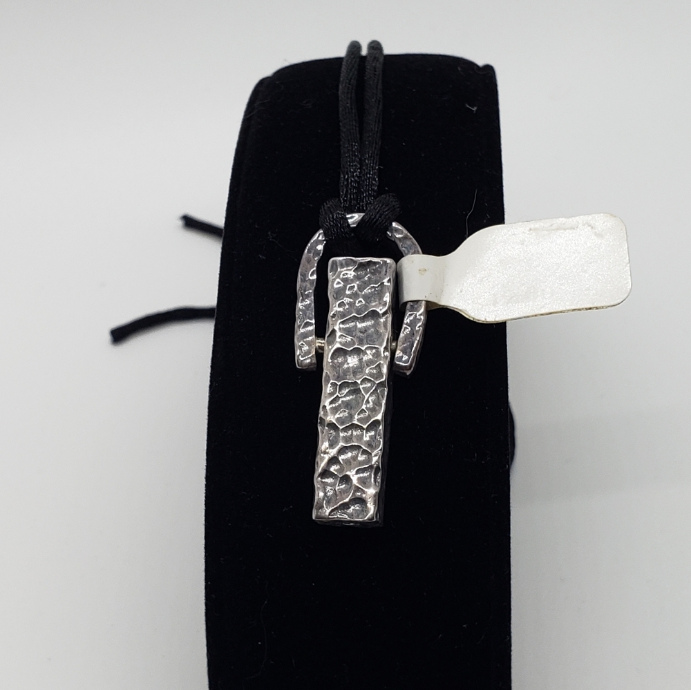Sterling Silver Column Pendant- Unisex